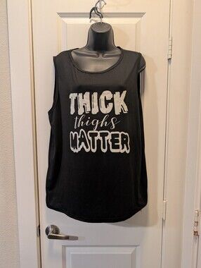 Plus Size Thick Thighs Matter Graphic Tank